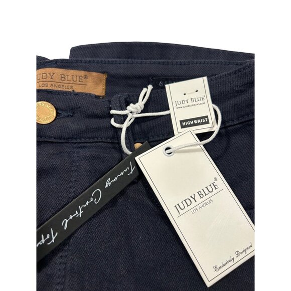 Judy Blue High-Waist Navy Denim Shorts - Picture 9 of 9